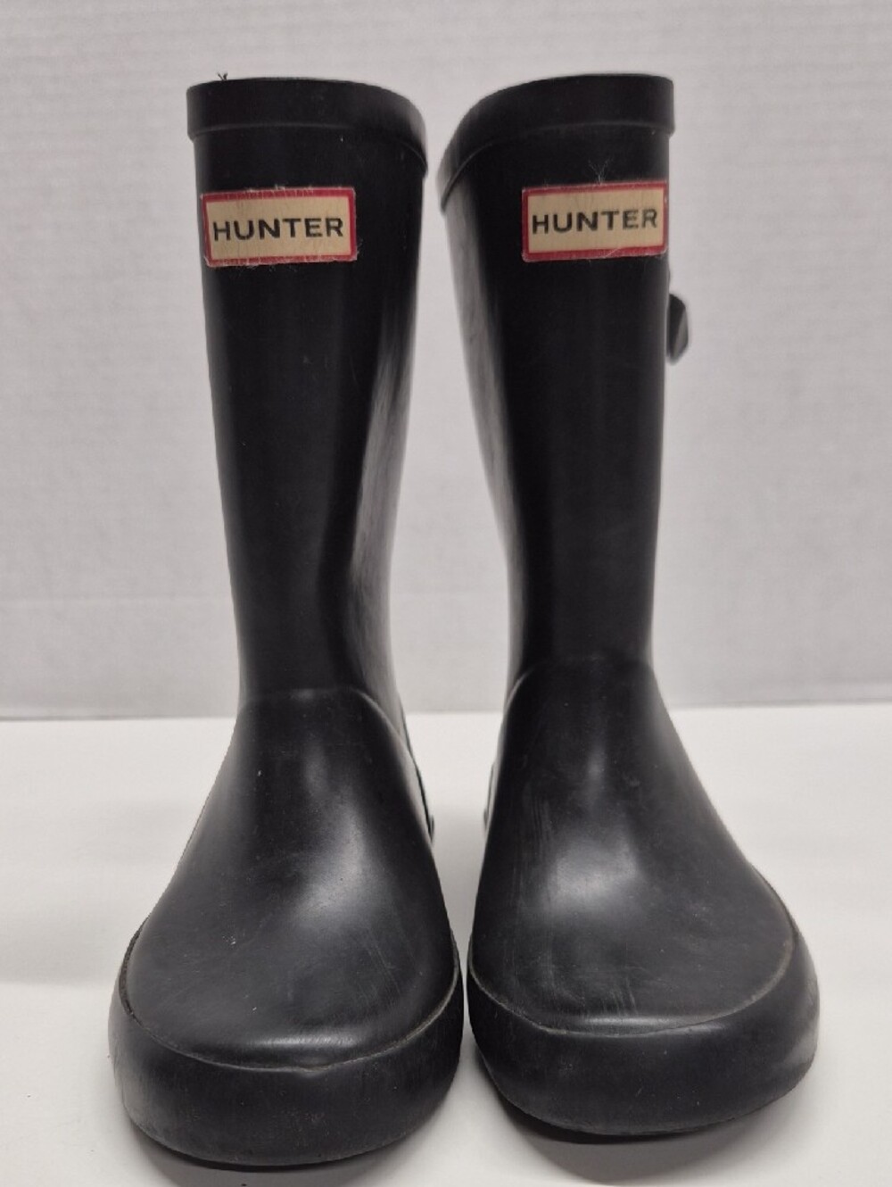 Hunter Kids Rain Boots Tall Waterproof Rainboots Matte Black Little Girls 12